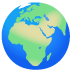 glóbus s Evropou a Afrikou