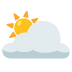 zon achter grote wolk