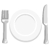 cuchillo y tenedor con un plato
