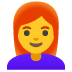 女人：紅髮