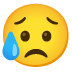 cara triste pero aliviada