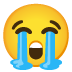 cara llorando fuerte