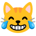 وجه قطة بدموع فرح
