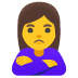 女生噘嘴