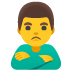 男生噘嘴