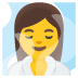 做蒸氣浴的女子