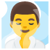 做蒸氣浴的男子