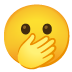 張眼摀嘴的臉