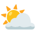 zon achter wolk
