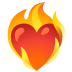 corazón en llamas